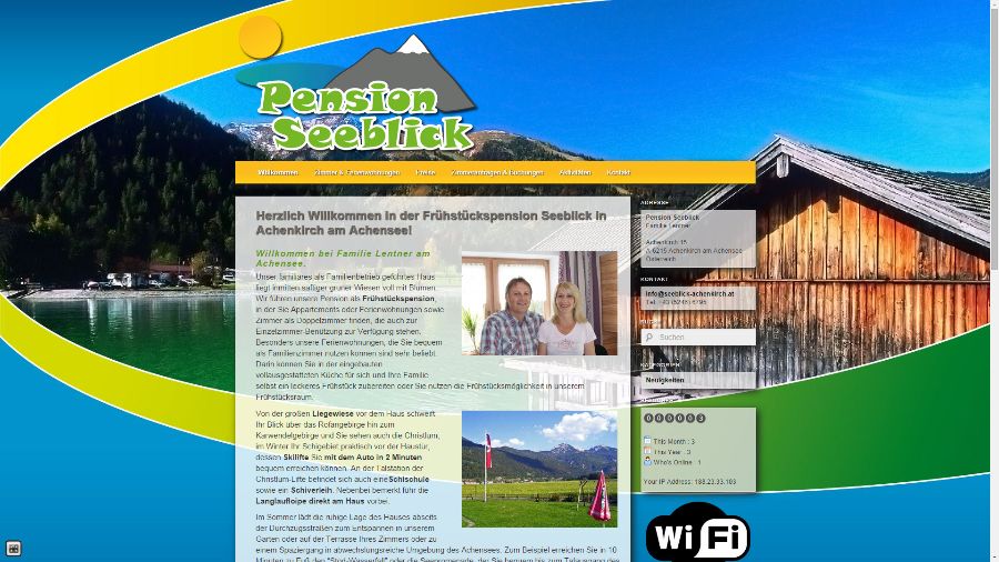 Pension Seeblick am Achensee - 2014 Relaunch mit Content Managementsystem